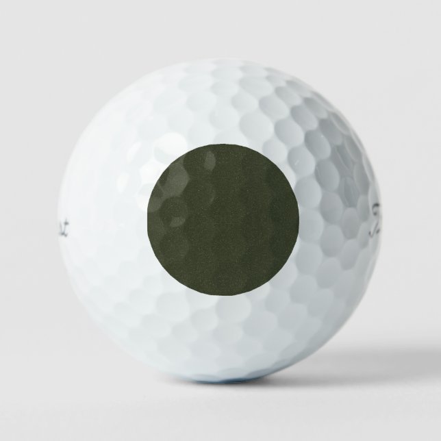 Custom Golf Balls – Moss Green Noise Circle (Front)
