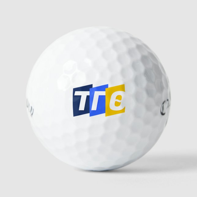 Custom Golf Balls w/ Tri-color Letters (Front)