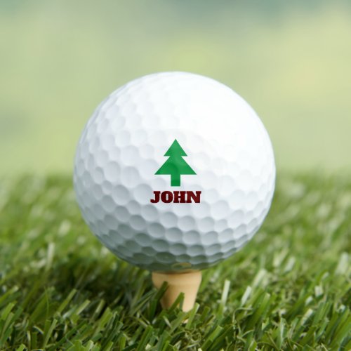 Custom golf balls with pine tree logo