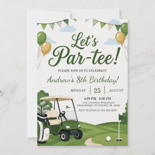 Custom Golf Birthday Invitation