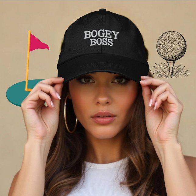 Custom Golf Boss Gift for Players Embroidered Baseball Cap (Creator Uploaded)