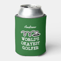 Custom golf can cooler for world's okayest golfer