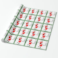 Custom Golf Christmas Wrapping Paper
