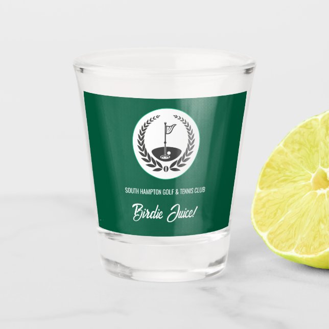 Custom Golf Club Birdie Juice Shot Glass (Front)