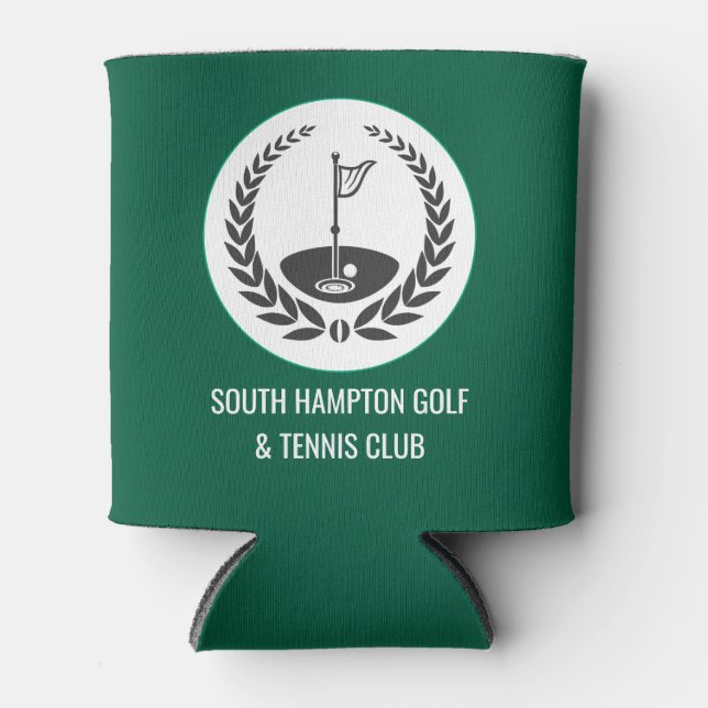 Custom Golf Club Can Cooler with Award Flag Icon – (Front)