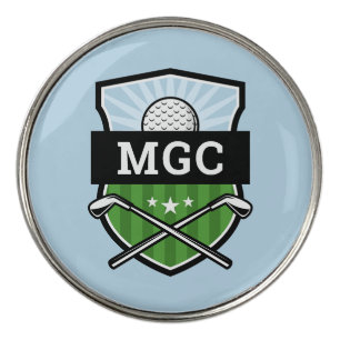 Custom Golf Club Crest Monogram Ball Marker