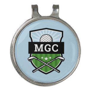 Custom Golf Club Crest Monogram Hat Clip