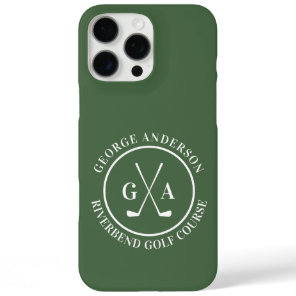 Custom Golf Club Headcover Personalized Monogram iPhone 16 Pro Max Case