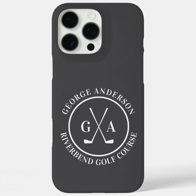 Custom Golf Club Headcover Personalized Monogram Case-Mate iPhone Case (Back)