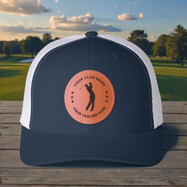 Custom Golf Club Leather Patch Hat (Custom Golf Club Leather Patch Hat)