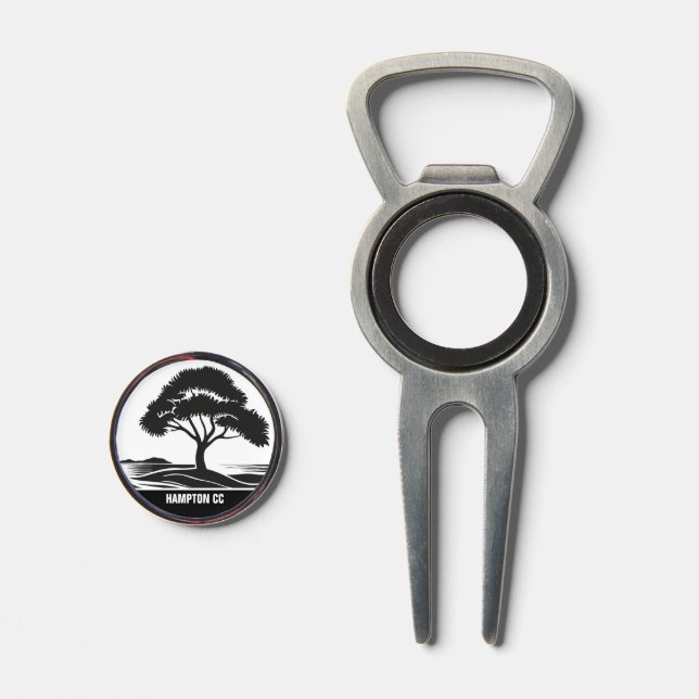 Custom Golf Club Logo Ball Marker /Divot Tool (Front (Open))