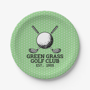 Custom Golf Club Logo Design Paper Plates