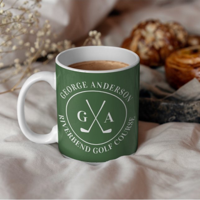 Custom Golf Club Logo Personalized Monogram Coffee Coffee Mug (Creator Uploaded)