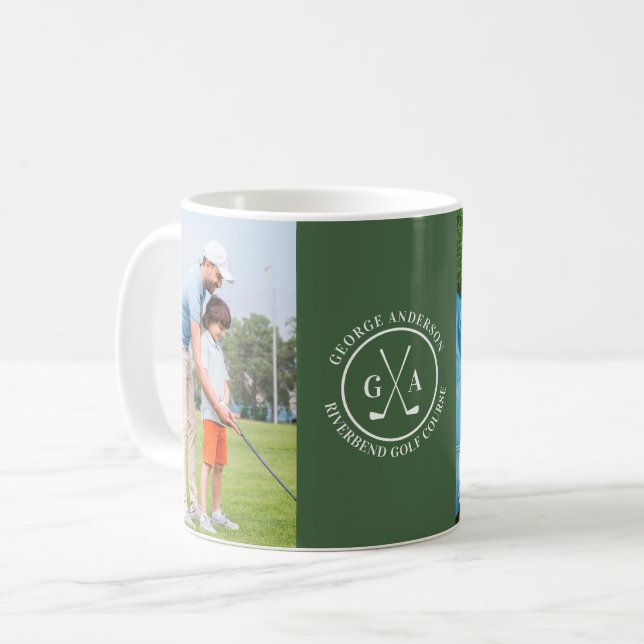 Custom Golf Club Logo Personalized Monogram photo Coffee Mug (Front Left)
