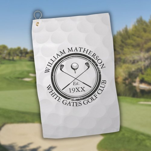 Custom Golf Club Name Golf Ball Golf Towel