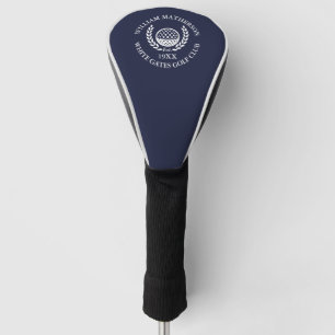 Custom Golf Club Name Personalized Navy Blue Head Cover