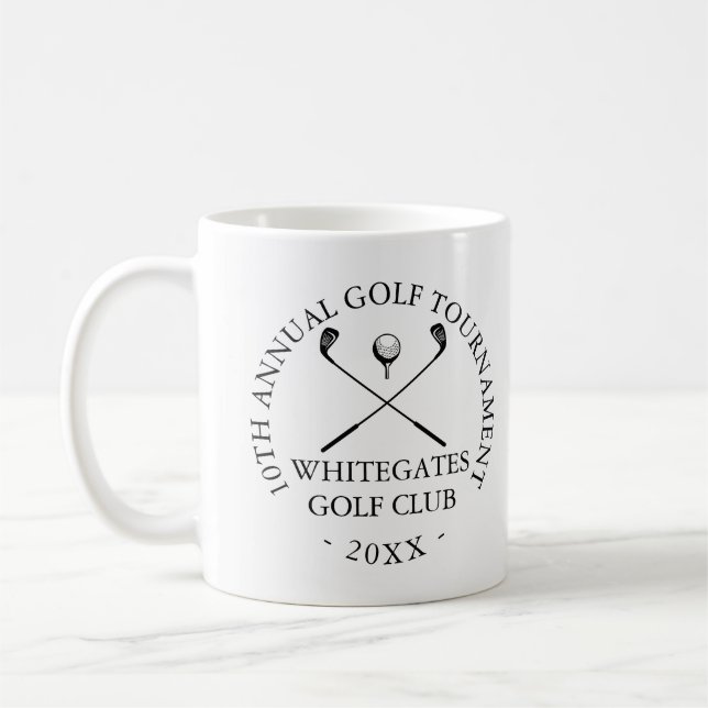 Custom Golf Club Tournament  Coffee Mug (Left)