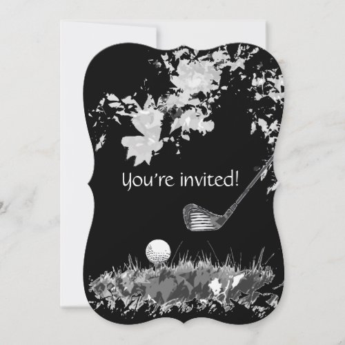 Custom Golf Course Birthday Party Invite