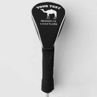 Custom golf driver cover with camel silhouette