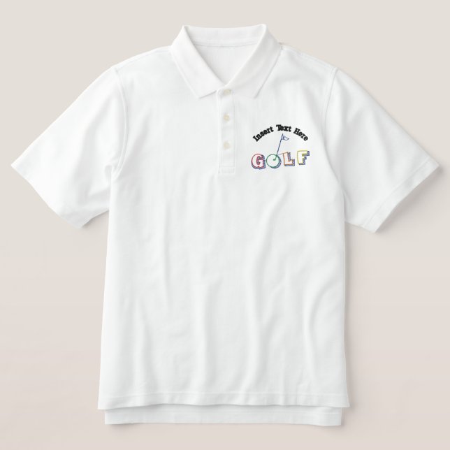Custom Golf Embroidered Shirt (Design Front)
