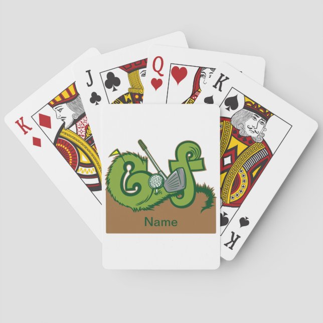 Custom Golf Graphic Poker Cards (Back)