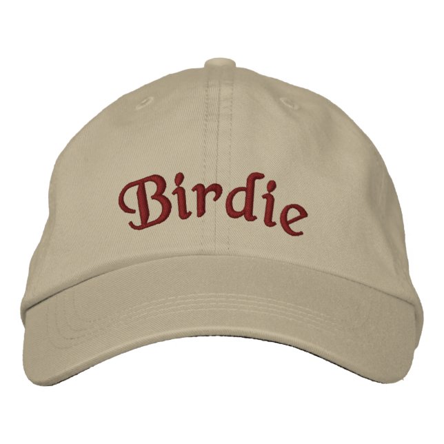 Custom Golf Hat - Personalized Embroidered Birdie  (Front)