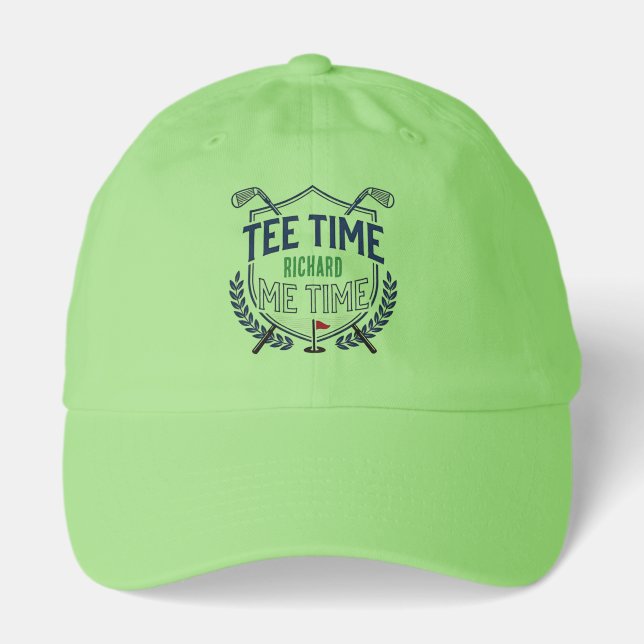 Custom Golf Hat | Personalized Tee Time Name Cap (Front)