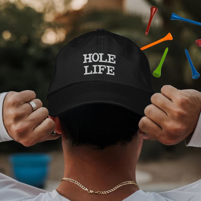Custom Golf Hole Life Gift for Players Embroidered Baseball Cap (Creator Uploaded)