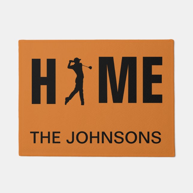 Custom Golf Home Door Mat, Golfer Doormat (Front)