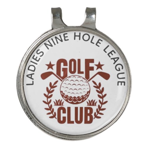 Custom Golf League Golf Club Logo   Golf Hat Clip