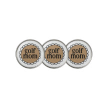 Custom GOLF MOM Scalloped Edge Golf Ball Marker