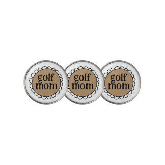Custom GOLF MOM Scalloped Edge Golf Ball Marker