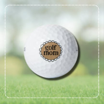 Custom GOLF MOM Scalloped Edge Golf Balls