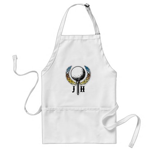 Custom Golf Monogram Design Adult Apron