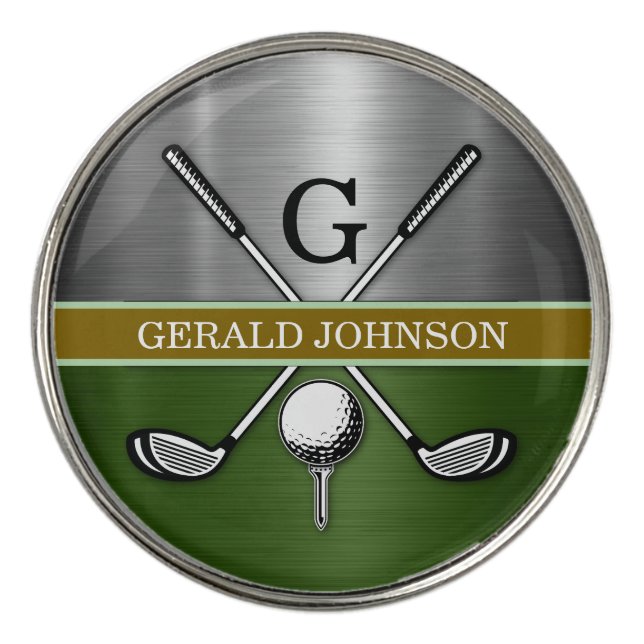 Custom Golf Monogram Design Ball Marker (Front)
