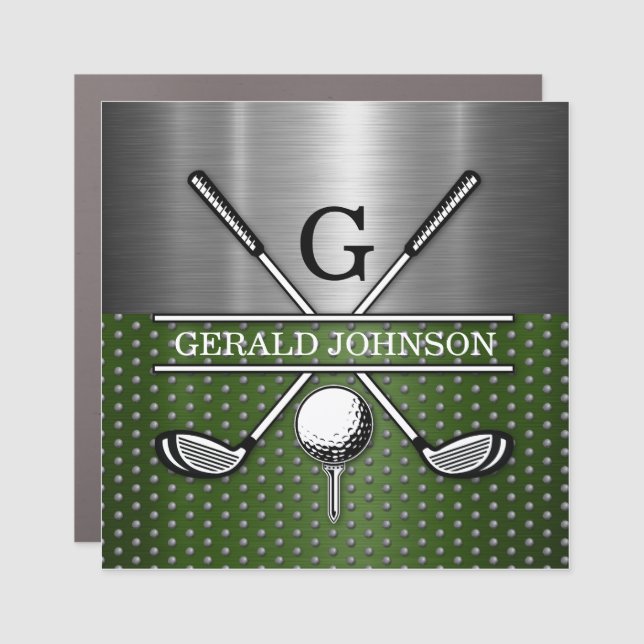 Custom Golf Monogram Design Car Magnet (Front)