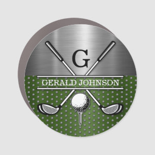 Custom Golf Monogram Design Car Magnet