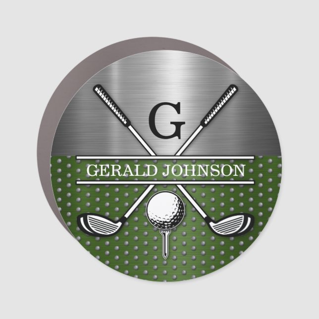 Custom Golf Monogram Design Car Magnet (Front)