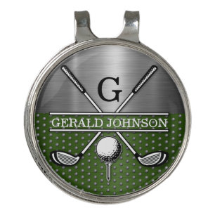 Custom Golf Monogram Design Hat Clip