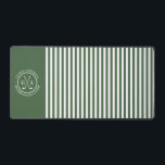 Custom Golf Multi Monogram green striped simple Desk Mat<br><div class="desc">Celebrate your love for golf with this personalized simple modern green striped monogram desk pad. Featuring and a space for your name, initials, or golf course logo, this design is perfect for golfers, coaches, or families who enjoy the game together. Use it as a score tracker, practice log, or everyday...</div>
