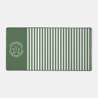 Custom Golf Multi Monogram green striped simple
