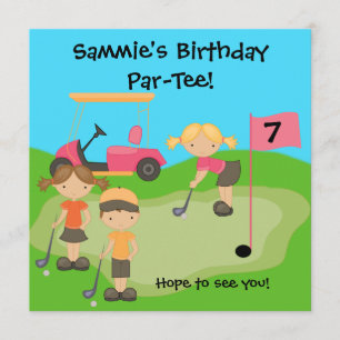 Custom Golf Outing Birthday Invitations