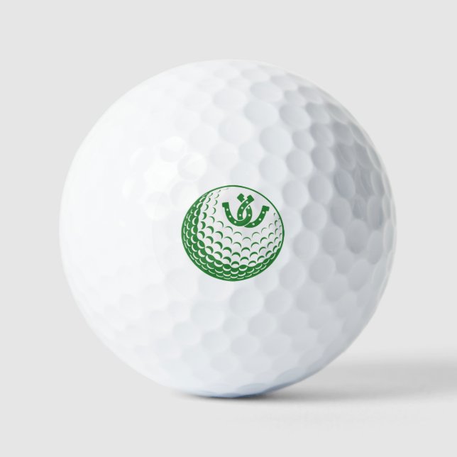 Custom Golf - Personalized Lucky Horseshoe graphic Balls (Front)