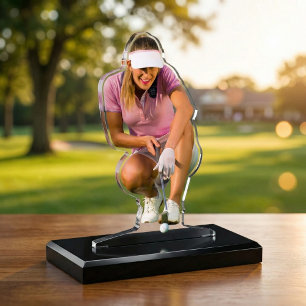 Custom Golf Photo Acrylic Cutout Statue 