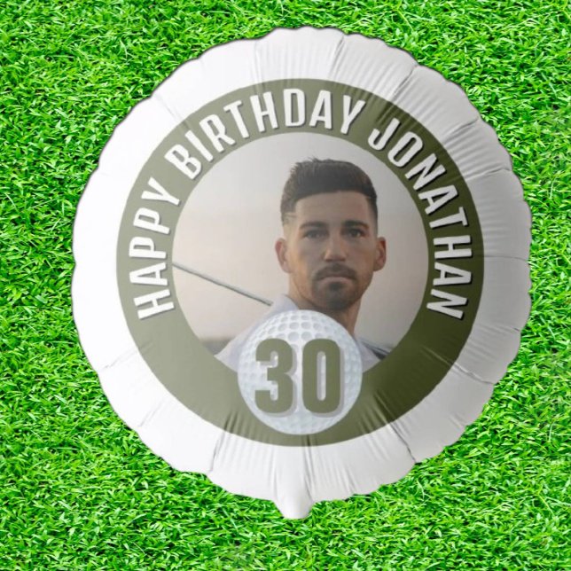 Custom Golf Photo Birthday  Balloon (Elevate Your Celebration with a Swing of Style!

)