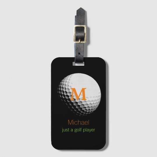 custom golfplayer name bag tag