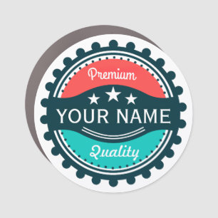 Custom Golf Player Name Red Green Car Magnet