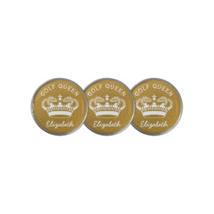 Custom Golf Queen Gold Crown Ball Marker