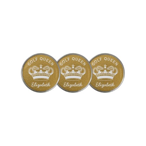 Custom Golf Queen Gold Crown Golf Ball Marker