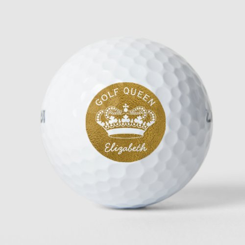 Custom Golf Queen Gold Crown Golf Balls